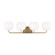 Rory Four Light Vanity in Satin Brass (1|GLV1014EN3/SB)