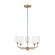 Emile Five Light Chandelier in Satin Brass (1|GLC1085EN3/SB)