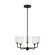 Emile Five Light Chandelier in Midnight Black (1|GLC1085EN3/MBK)