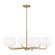 Rory Six Light Chandelier in Satin Brass (1|GLC1066EN3/SB)