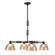 Eli Four Light Chandelier in Blackened Iron/Smoke/Black (314|DMI13)