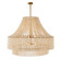 Hannie Eight Light Chandelier in White/Antique Brass (314|DLS10)