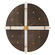 Walnut Elegance Wall Clock in Metallic Gold (52|06465)