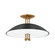 Larkin Three Light Semi Flush Mount in Patina Brass (67|C4416-PBR/SBK)