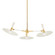 Milena Three Light Chandelier in Aged Brass (428|H906803-AGB/SCR)