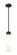 Downtown Urban One Light Mini Pendant in Matte Black (405|617-1S-BK-G617-11WH)