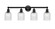 Edison Four Light Bath Vanity in Matte Black (405|616-4W-BK-G559-5SDY)