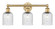 Edison Three Light Bath Vanity in Brushed Brass (405|616-3W-BB-G559-5SDY)