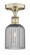 Edison One Light Semi-Flush Mount in Antique Brass (405|616-1F-AB-G559-5SM)