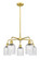 Downtown Urban Five Light Chandelier in Satin Gold (405|516-5CR-SG-G559-5SDY)