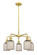 Downtown Urban Five Light Chandelier in Satin Gold (405|516-5CR-SG-G559-5ME)
