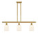 Ballston Three Light Island Pendant in Satin Gold (405|516-3I-SG-G559-5GWH)