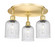 Ballston Three Light Semi-Flush Mount in Satin Gold (405|516-3C-SG-G559-5SDY)