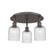 Downtown Urban Three Light Flush Mount in Oil Rubbed Bronze (405|516-3C-OB-G559-5SDY)