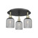 Ballston Three Light Semi-Flush Mount in Black Antique Brass (405|516-3C-BAB-G559-5SM)