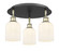 Downtown Urban Three Light Flush Mount in Black Antique Brass (405|516-3C-BAB-G559-5GWH)