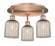 Ballston Three Light Semi-Flush Mount in Antique Copper (405|516-3C-AC-G559-5ME)