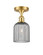 Ballston One Light Semi-Flush Mount in Satin Gold (405|516-1C-SG-G559-5SM)