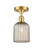 Ballston One Light Semi-Flush Mount in Satin Gold (405|516-1C-SG-G559-5ME)