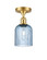 Ballston One Light Semi-Flush Mount in Satin Gold (405|516-1C-SG-G559-5BL)