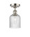 Ballston One Light Semi-Flush Mount in Polished Nickel (405|516-1C-PN-G559-5SDY)