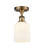 Ballston One Light Semi-Flush Mount in Brushed Brass (405|516-1C-BB-G559-5GWH)