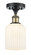 Ballston One Light Semi-Flush Mount in Black Antique Brass (405|516-1C-BAB-G559-5GWH)