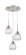 Downtown Urban Three Light Pendant in Brushed Satin Nickel (405|323-3P-SN-G323-6CL)