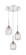 Downtown Urban Three Light Pendant in Polished Nickel (405|323-3P-PN-G323-5CL)