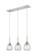 Downtown Urban Three Light Island Pendant in Brushed Satin Nickel (405|323-3I-SN-G323-6CL)