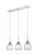Downtown Urban Three Light Island Pendant in Polished Nickel (405|323-3I-PN-G323-6CL)