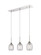 Downtown Urban Three Light Island Pendant in Polished Nickel (405|323-3I-PN-G323-5CL)