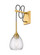 Downtown Urban One Light Wall Sconce in Brushed Brass (405|323-1W-BB-G323-6CL)