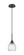 Downtown Urban One Light Pendant in Matte Black (405|323-1P-BK-G323-6CL)