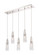 Downtown Urban Five Light Island Pendant in Polished Nickel (405|322-5I-PN-G322-3CL)