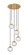 Downtown Urban Five Light Pendant in Brushed Brass (405|320-5P-BB-G320-6CL-BB)