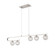 Downtown Urban Five Light Island Pendant in Brushed Satin Nickel (405|320-5I-SN-G320-5CL-SN)