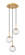 Downtown Urban Three Light Pendant in Brushed Brass (405|320-3P-BB-G320-6CL-BB)
