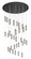 Downtown Urban 31 Light Pendant in Polished Nickel (405|160BK-B-31P-PN-G434-12SM)