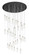 Downtown Urban 31 Light Pendant in Polished Nickel (405|160BK-B-31P-PN-G434-12DE)