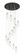 Downtown Urban 13 Light Pendant in Polished Nickel (405|132BK-B-13P-PN-G434-12DE)
