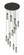 Downtown Urban 13 Light Pendant in Brushed Brass (405|132BK-B-13P-BB-G434-12SM)