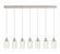 Downtown Urban Seven Light Linear Pendant in Polished Nickel (405|127B-7P-PN-G434-7SDY)