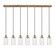 Downtown Urban Seven Light Linear Pendant in Brushed Brass (405|127B-7P-BB-G434-7SDY)