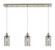 Downtown Urban Three Light Linear Pendant in Brushed Satin Nickel (405|123B-3P-SN-G434-7SM)
