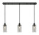 Downtown Urban Three Light Linear Pendant in Matte Black (405|123B-3P-BK-G434-7SM)