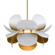 Ginger One Light Chandelier in Gold Leaf (68|314-42-GL/SWH)