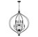 Orchid Eight Light Pendant in Matte Black (159|V6-L7-1299-8-89)