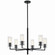 Velestino Six Light Chandelier in Black (12|52679BK)