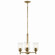 Shailene Three Light Mini Chandelier in Natural Brass (12|43670NBRCLR)